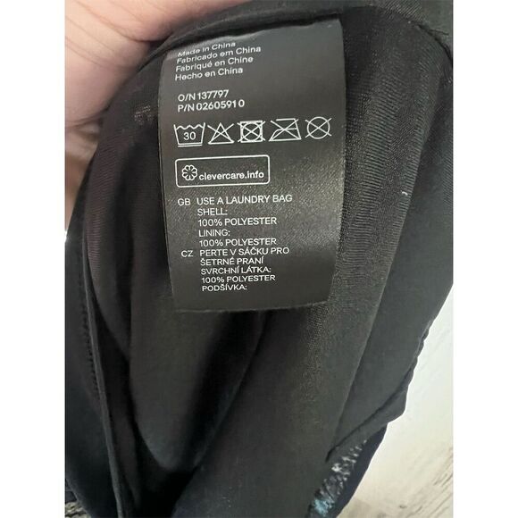 H&M Women's Black and Gold Sequin Chevron Mini Dress Size L Party - Picture 4 of 5